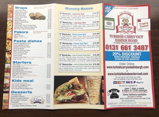 Menu photo 2 Turkish Kebab Edinburgh, EDH