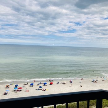 Compass Cove Resort - Oceanfront view from 9th floor balcony, Pinnacle building - Resorts Near Me - Myrtle Beach, South Carolina