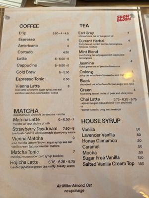 Menu photo 2 Slow Bloom Coffee Redlands, CA Menu photo 2 Slow Bloom Coffee Redlands, CA