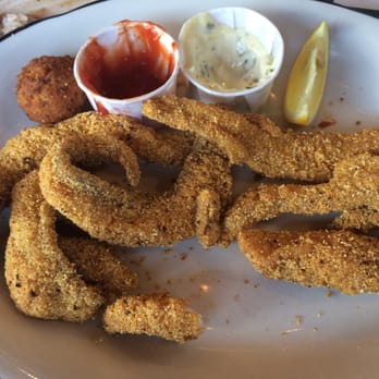 Happy's Fish House - Fried cat fish a AFTER I ate half my plate. Portions are HUGE!!! - Cajun/Creole Near Me - Tyler, Texas Happy's Fish House - Fried cat fish a AFTER I ate half my plate. Portions are HUGE!!! - Cajun/Creole Near Me - Tyler, Texas