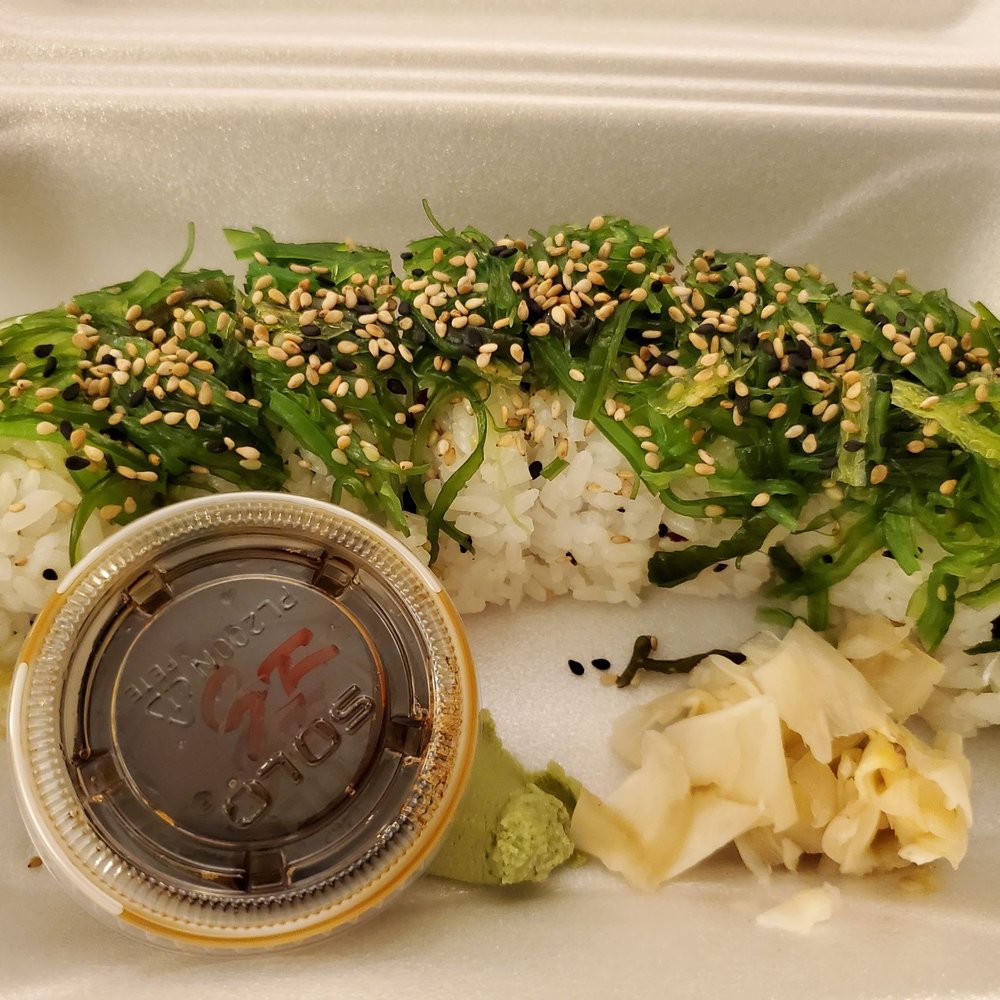 No. 1 Sushi Sushi - Green Monster Roll was massive and packed with lots of seaweed. Notice the gluten-free soy sauce is labeled. Love this roll! - Sushi Bars Near Me - Pittsburgh, Pennsylvania No. 1 Sushi Sushi - Green Monster Roll was massive and packed with lots of seaweed. Notice the gluten-free soy sauce is labeled. Love this roll! - Sushi Bars Near Me - Pittsburgh, Pennsylvania