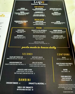 Menu photo 2 Lupo Italian Kitchen Rehoboth Beach, DE Menu photo 2 Lupo Italian Kitchen Rehoboth Beach, DE