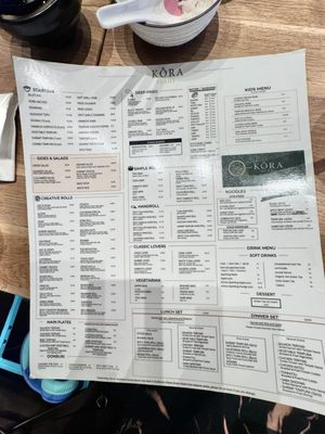 Menu photo 1 Kora Sushi Morgan Hill, CA Menu photo 1 Kora Sushi Morgan Hill, CA