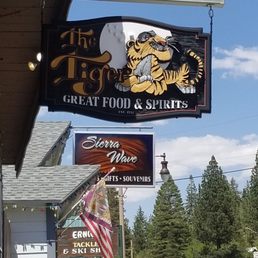 Exterior outside entrance of Tiger Bar & Cafe - Outside the Tiger Bar - June Lake, California Exterior outside entrance of Tiger Bar & Cafe - Outside the Tiger Bar - June Lake, California