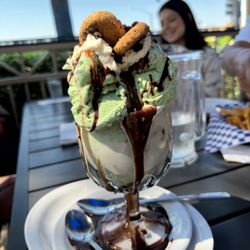 Leatherby's Family Creamery- Folsom - Ice Cream: Cassidy Cookie Monster Crunch replaced with Mint Chocolate Chip Ice Cream