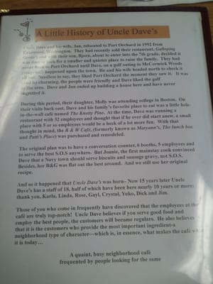 Menu photo 7 Uncle Dave's Cafe Port Orchard, WA Menu photo 7 Uncle Dave's Cafe Port Orchard, WA