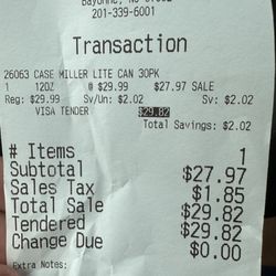 Bridgeview Liquors - $28 + tax for a case of Miller lite with 30 cans. Average price.