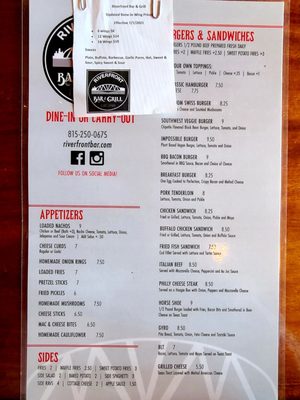 Menu photo 2 Riverfront Bar & Grill Peru, IL