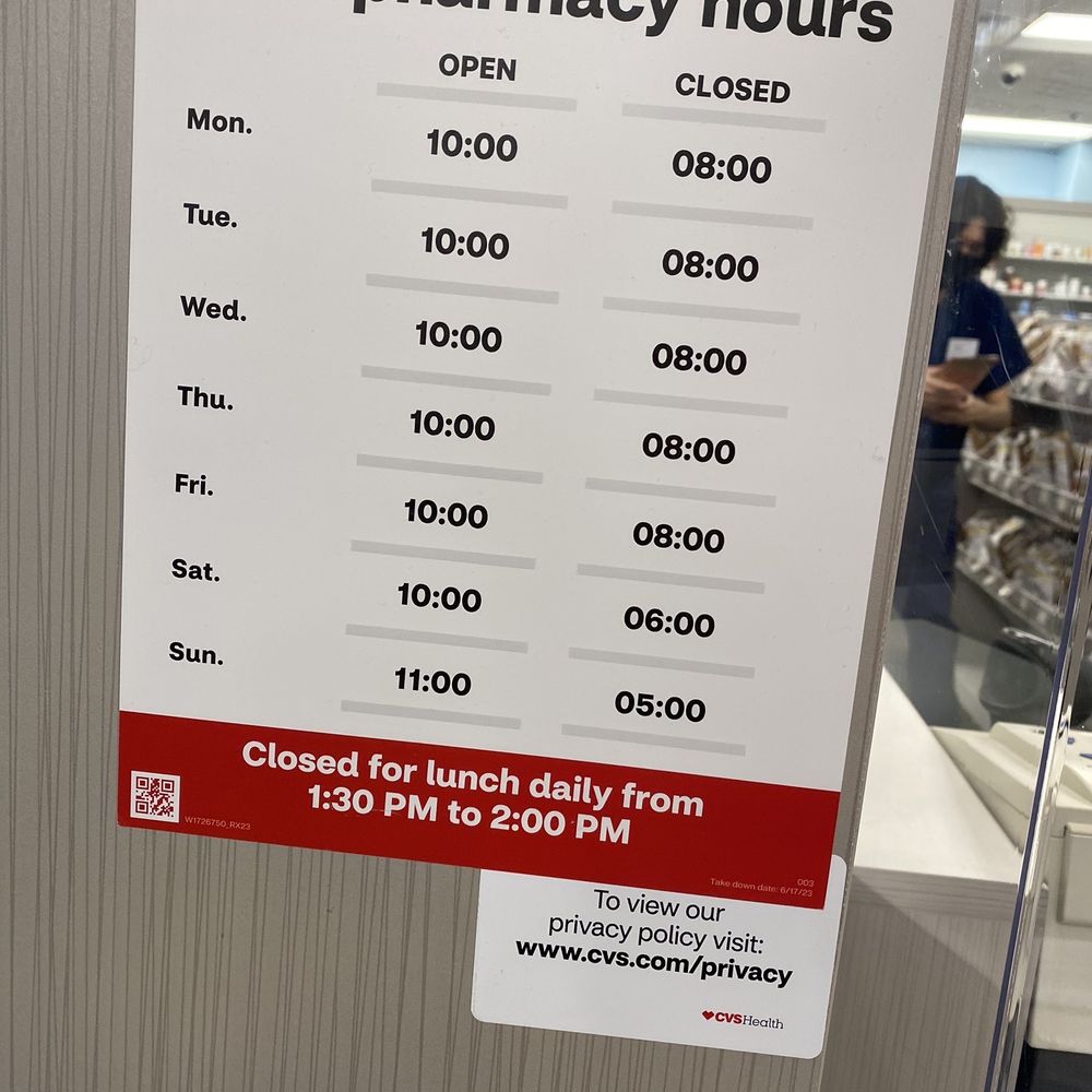 Current store hours