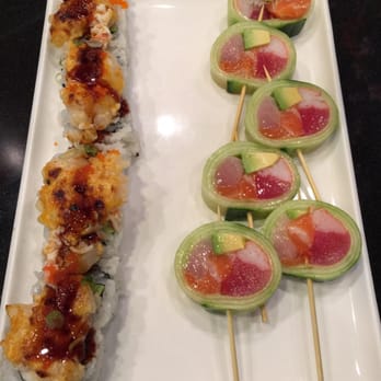 Ronin Sushi - Baked Spicy Scallop Roll (Fantastic 10/10) and primal style Lollipop Roll - Sushi Bars Near Me - Dublin, Ohio Ronin Sushi - Baked Spicy Scallop Roll (Fantastic 10/10) and primal style Lollipop Roll - Sushi Bars Near Me - Dublin, Ohio