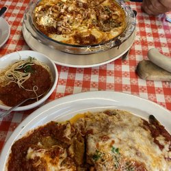 Luna Ristorante - Eggplant Parmesan and pasta combo platter.  Yummy