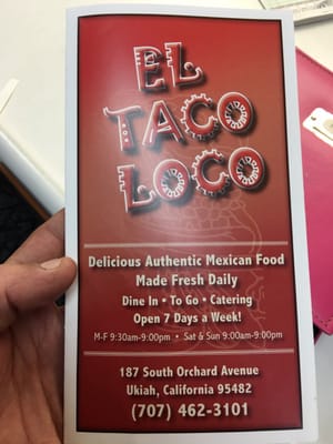 Menu photo 7 Taco Loco Ukiah, CA Menu photo 7 Taco Loco Ukiah, CA