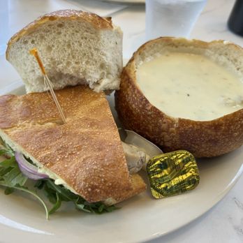 Boudin SF - #3 1/2 Chicken Pesto Sandwich and clam chowder bread bowl - Bakeries Near Me - Costa Mesa, California Boudin SF - #3 1/2 Chicken Pesto Sandwich and clam chowder bread bowl - Bakeries Near Me - Costa Mesa, California