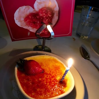 Harry & Izzy's - For our anniversary our server gave us a free creme brûlée and a card signed by the entire staff - Steakhouses Near Me - Indianapolis, Indiana