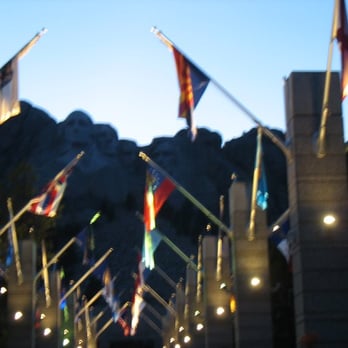Mount Rushmore National Memorial - bridge walkway of flags - Landmarks & Historical Buildings Near Me - Keystone, South Dakota