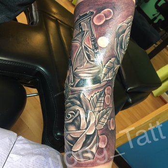 Amour Tattoo - half sleeve I had him do - Tattoo Near Me - Falls Church, Virginia