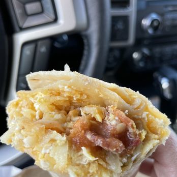 Bread & Butter - Breakfast burrito egg,potatoes, bacon, cheese - salsa on the side please - Sandwiches Near Me - El Segundo, California Bread & Butter - Breakfast burrito egg,potatoes, bacon, cheese - salsa on the side please - Sandwiches Near Me - El Segundo, California