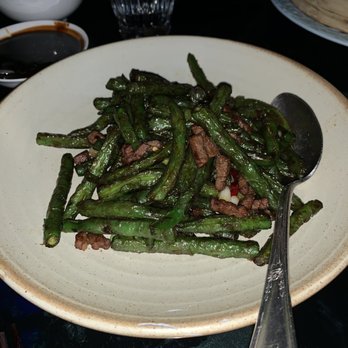 Mott 32 - String beans with minced Wagyu beef - Chinese Near Me - Las Vegas, Nevada