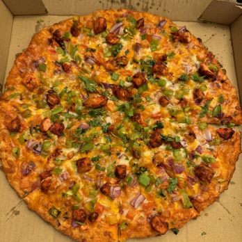 Desi Halal Pizza - Tandoori chicken pizza - Halal Near Me - Fullerton, California Desi Halal Pizza - Tandoori chicken pizza - Halal Near Me - Fullerton, California