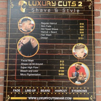 Luxury Cuts 2 - Services Menu - Barbers Near Me - Miami, Florida Luxury Cuts 2 - Services Menu - Barbers Near Me - Miami, Florida