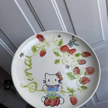 Color Me Mine - glazed plate - Paint-Your-Own Pottery Near Me - Long Beach, California
