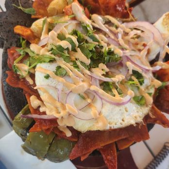 Toast Cafe & Grill - Molcajete de chilaquiles, nopales, papas - American Near Me - San Jose, California