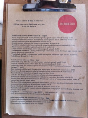 Menu photo 4 The Book Club London, XGL Menu photo 4 The Book Club London, XGL