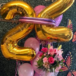 Before the order left our shop, both number balloons were inspected and were fully inflated and in excellent condition.