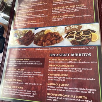 Casa de Lucy - Menu 6/2023 - Mexican Near Me - Temecula, California