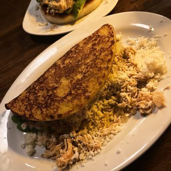 Arepa Lady - Arepa de Choclo -chicken & avocado/  Arepa de Queso with chicken & avocado - Colombian Near Me - Jackson Heights, New York