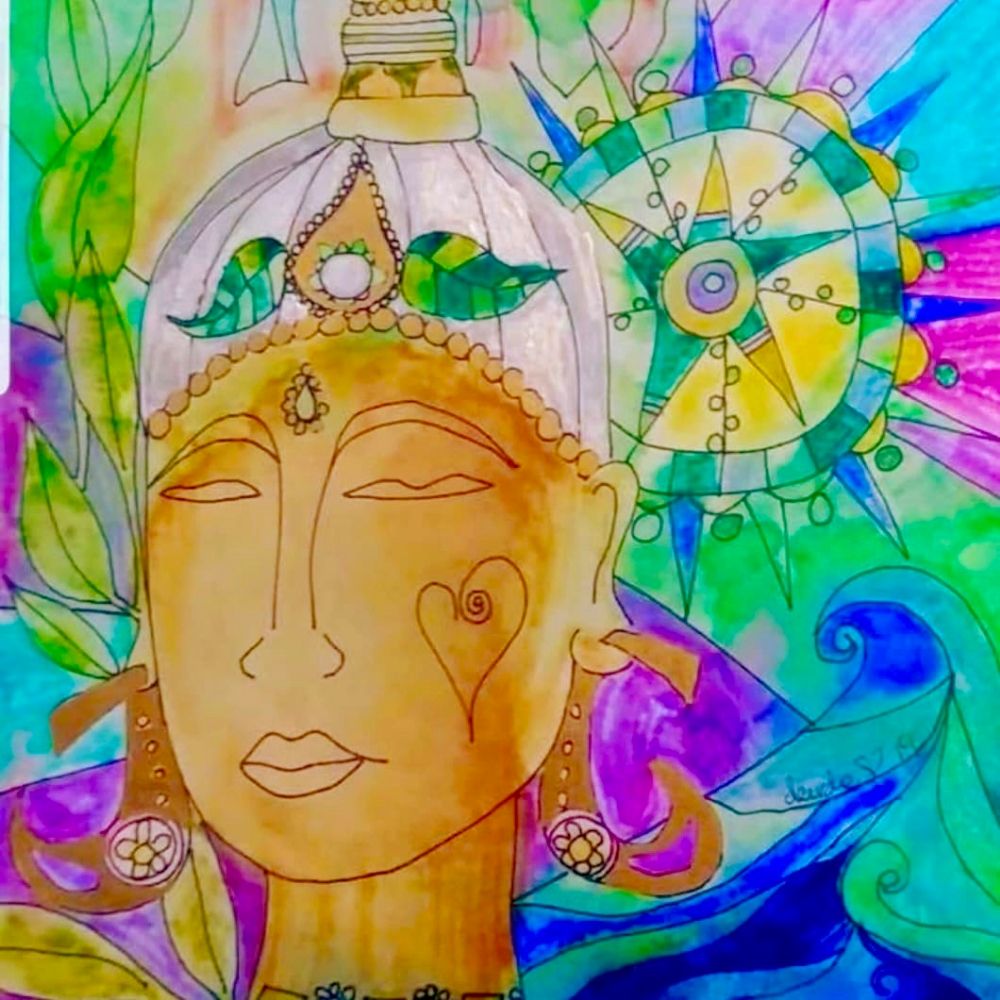 Buddha Star Flower Logo