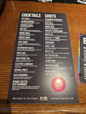 Menu photo 3 Howl at the Moon Pittsburgh Pittsburgh, PA Menu photo 3 Howl at the Moon Pittsburgh Pittsburgh, PA