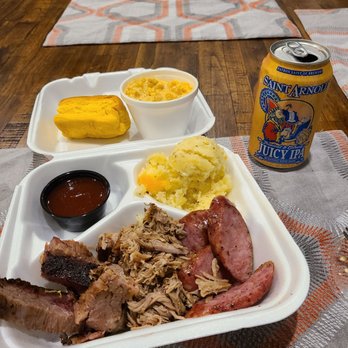 Brookstreet Bar-B-Que - Stonehouse Trio with Baked Potato Casserole and Street Corn - Barbeque Near Me - Houston, Texas Brookstreet Bar-B-Que - Stonehouse Trio with Baked Potato Casserole and Street Corn - Barbeque Near Me - Houston, Texas