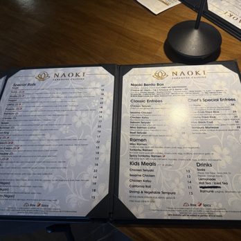 Naoki - food menu - Sushi Bars Near Me - Sacramento, California Naoki - food menu - Sushi Bars Near Me - Sacramento, California