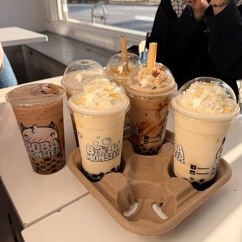 Boba Monster - 3. Mango Sago (700ml) 8. Piña Colada (700ml) Brown Sugar Boba Milk (700ml) - Desserts Near Me - Vancouver, British Columbia Boba Monster - 3. Mango Sago (700ml) 8. Piña Colada (700ml) Brown Sugar Boba Milk (700ml) - Desserts Near Me - Vancouver, British Columbia