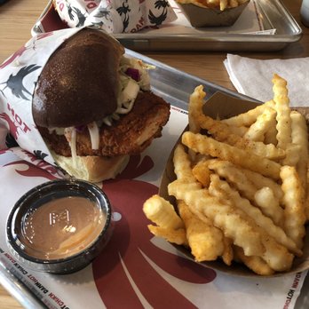 CHiKN - Medium spice level chicken sandwich and fries - Chicken Shop Near Me - Pittsburgh, Pennsylvania CHiKN - Medium spice level chicken sandwich and fries - Chicken Shop Near Me - Pittsburgh, Pennsylvania