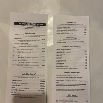 The Boiling Stop - Menu - Cajun/Creole Near Me - Plano, Texas