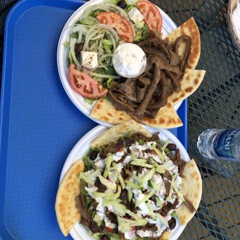 Greek Corner - Gyro 31. Gyros Plate 29. Greek Isle Salad with Gyros - Greek Near Me - Chicago, Illinois