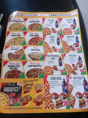 Menu photo 2 Piara Pizza Cudahy, CA