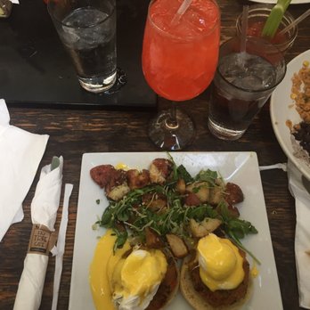 Fig Tree Cafe - Sparkling Strawberry Screwdriver with lobster and crab cake eggs Benny and upgraded potatoes. Just a bit too much arugula. - Sandwiches Near Me - Pacific Beach, California Fig Tree Cafe - Sparkling Strawberry Screwdriver with lobster and crab cake eggs Benny and upgraded potatoes. Just a bit too much arugula. - Sandwiches Near Me - Pacific Beach, California