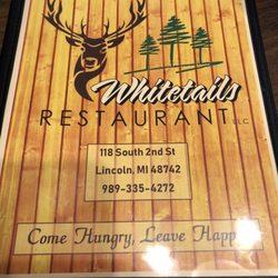 Whitetails Restaurant - Menu