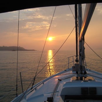 SailTime Boston - Enjoying a sunset from Cape Cod Bay - Boating Near Me - Boston, Massachusetts