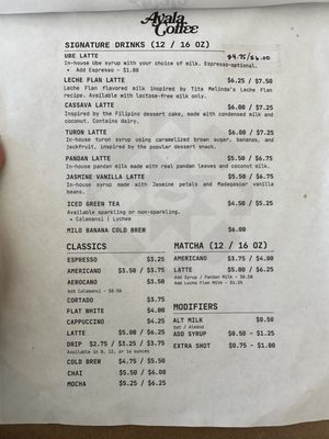 Menu photo 6 Ayala Coffee Union, NJ