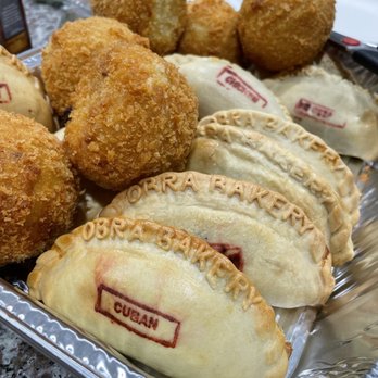 OBRA HandBakery - Dozen empanadas 1/2 dozen potato balls All for five people - Latin American Near Me - Long Beach, California