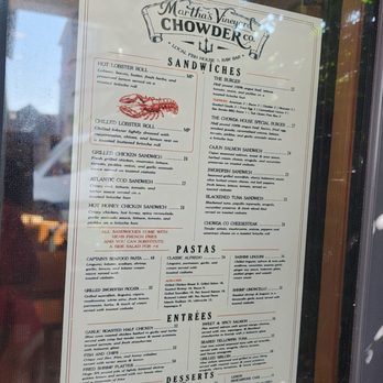 Martha's Vineyard Chowder Company - Menu - Seafood Near Me - Oak Bluffs, Massachusetts Martha's Vineyard Chowder Company - Menu - Seafood Near Me - Oak Bluffs, Massachusetts