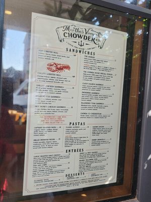 Menu photo 1 Martha's Vineyard Chowder Company Oak Bluffs, MA Menu photo 1 Martha's Vineyard Chowder Company Oak Bluffs, MA
