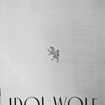 IDOL WOLF - Cover of menu - Tapas/Small Plates Near Me - Saint Louis, Missouri