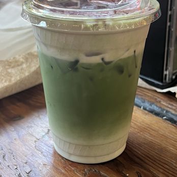 Tsoko Cafe - Matcha Latte with Ube Cream - Coffee & Tea Near Me - Redlands, California