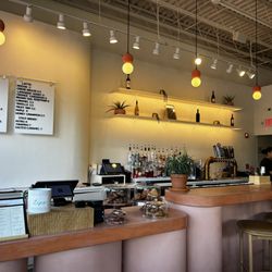 Kaffeology - Interior view of the bar where you can order or dine