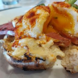 Overcooked yolk on the eggs Benny.